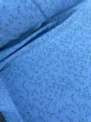 C02 Charlotte 000 Viscose Print Small Flowers Ice Blue