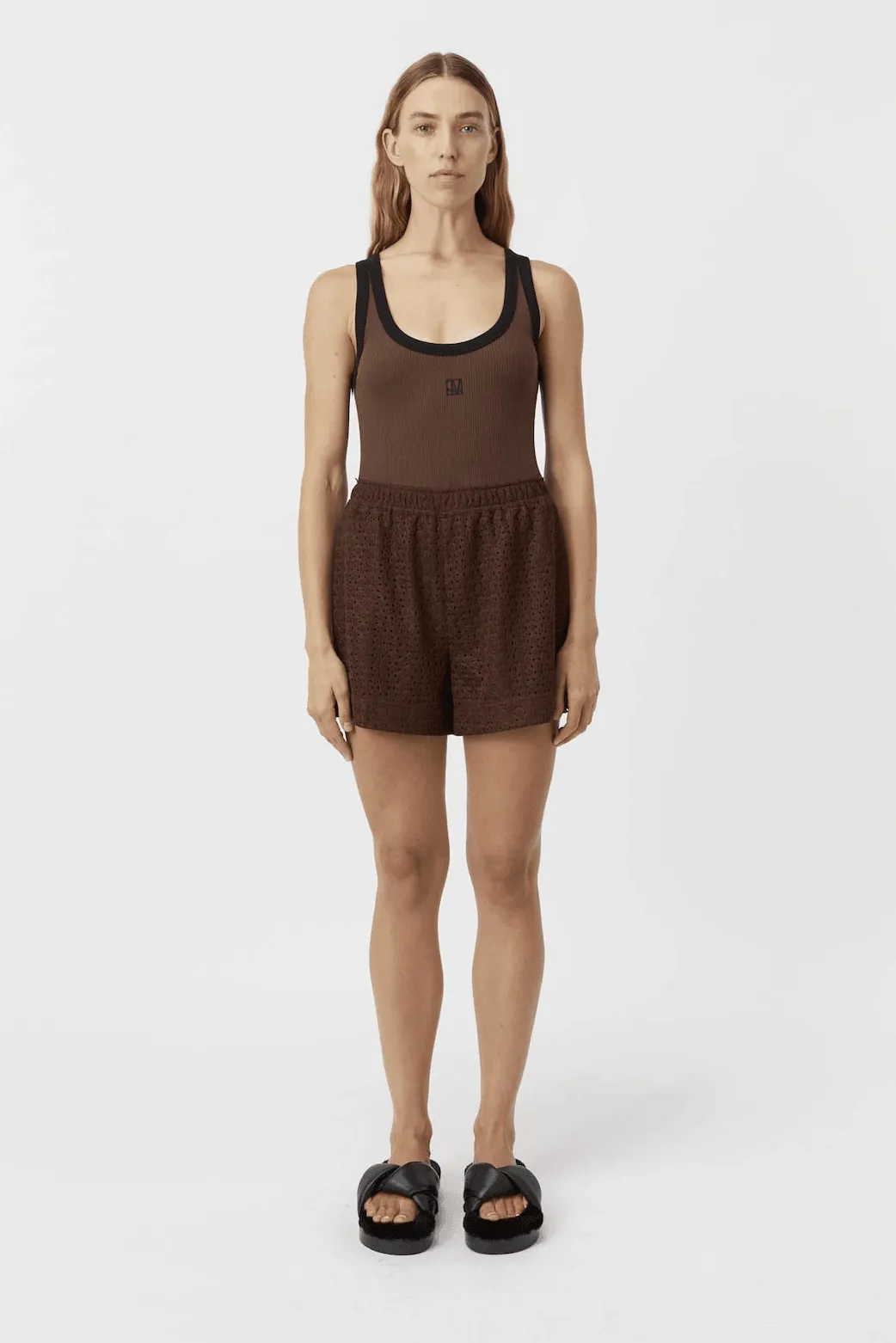 CAMILLA & MARC Agna Lace Shorts - Mocha