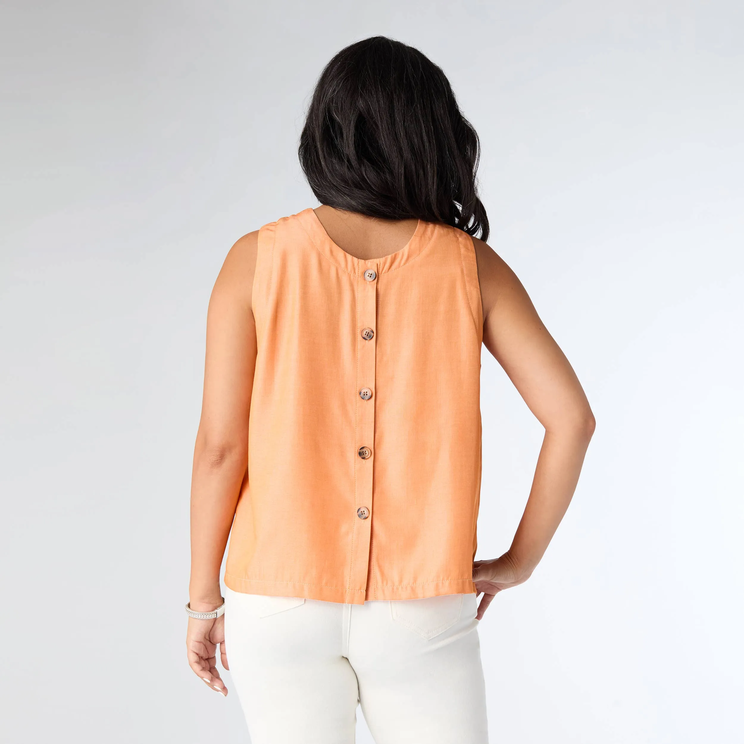 Carey Tank with Back Button Detail