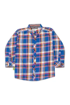 Casual shirts Wood logo Royal blue