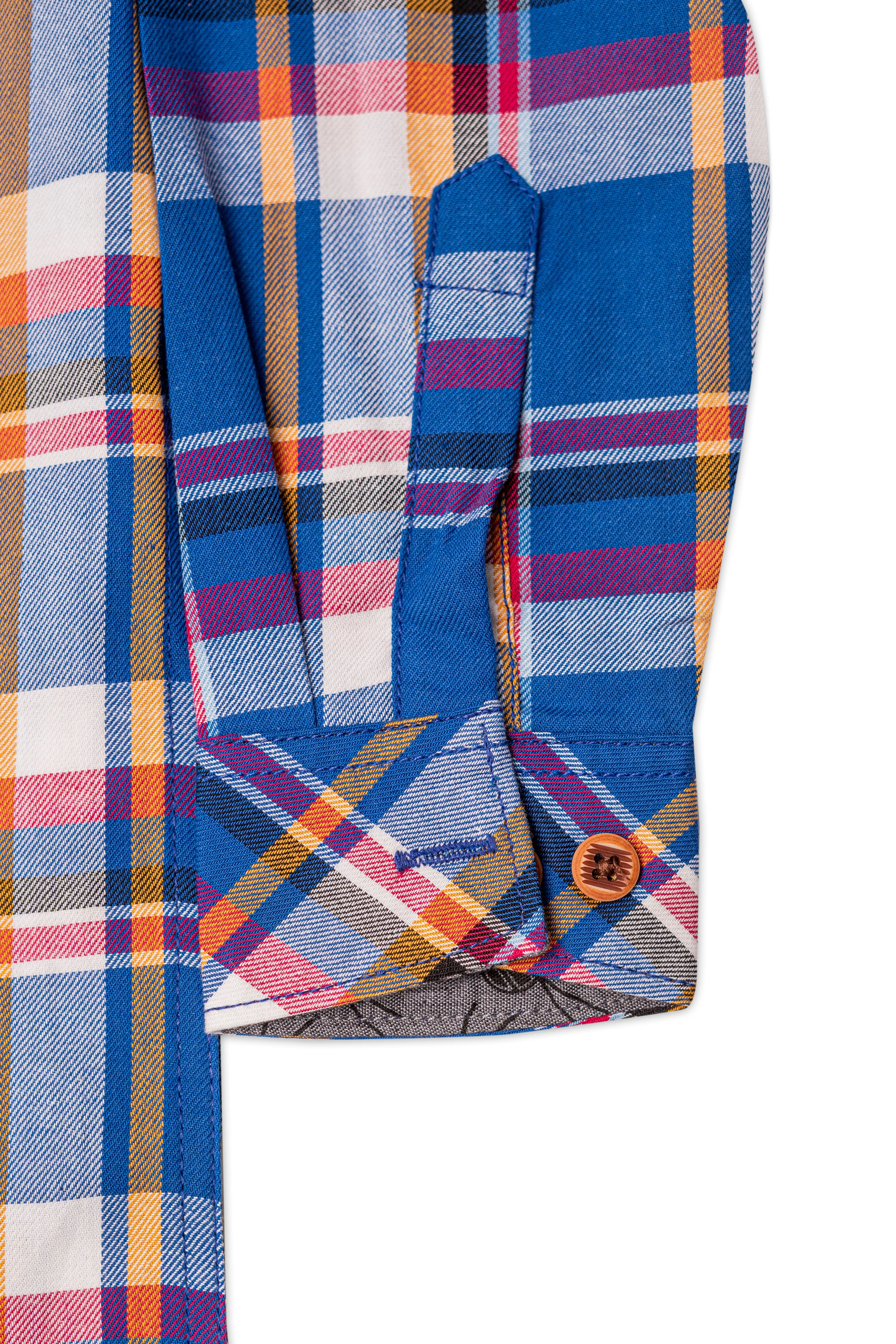 Casual shirts Wood logo Royal blue