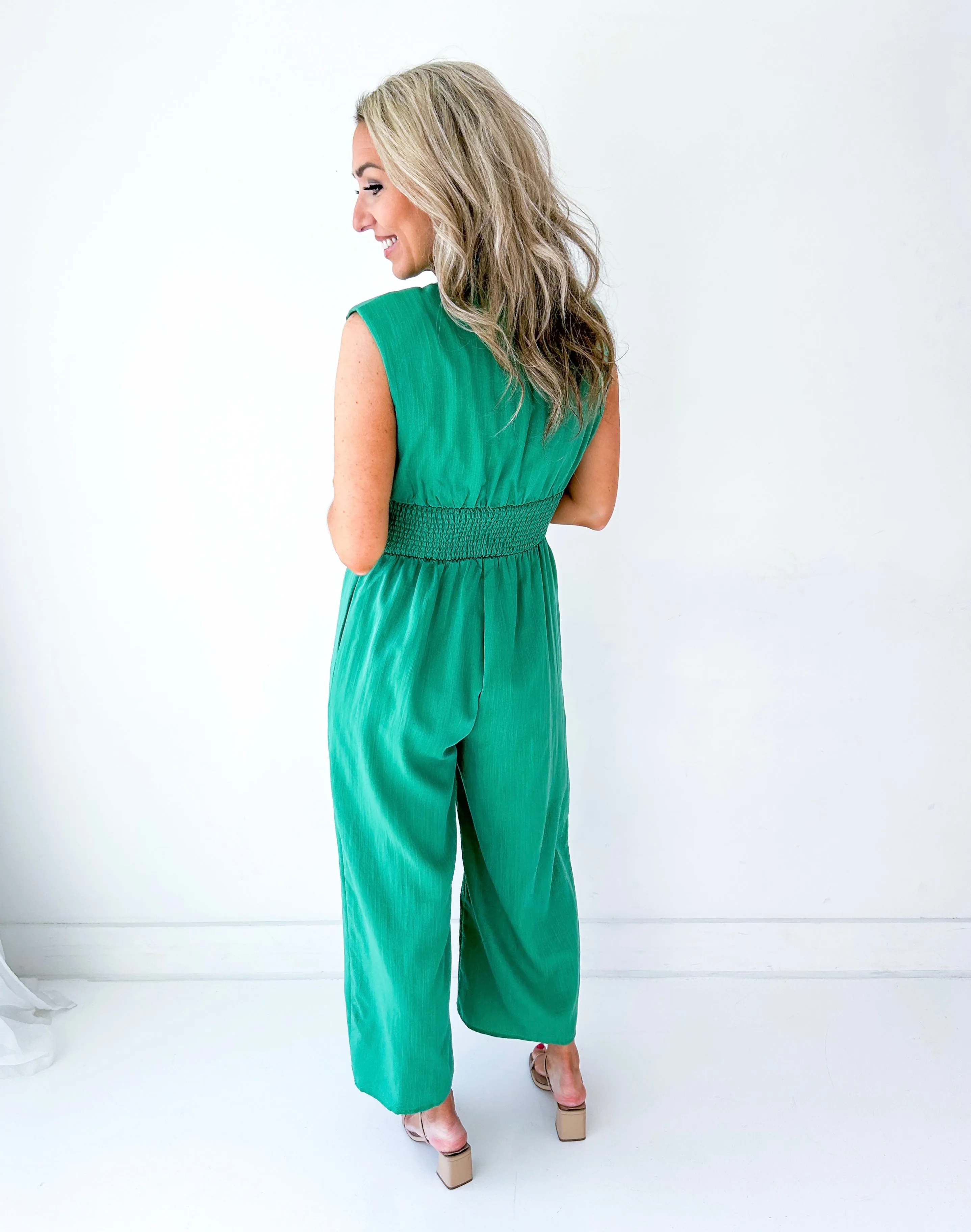 Chelsea Smocked Waist Jumpsuit