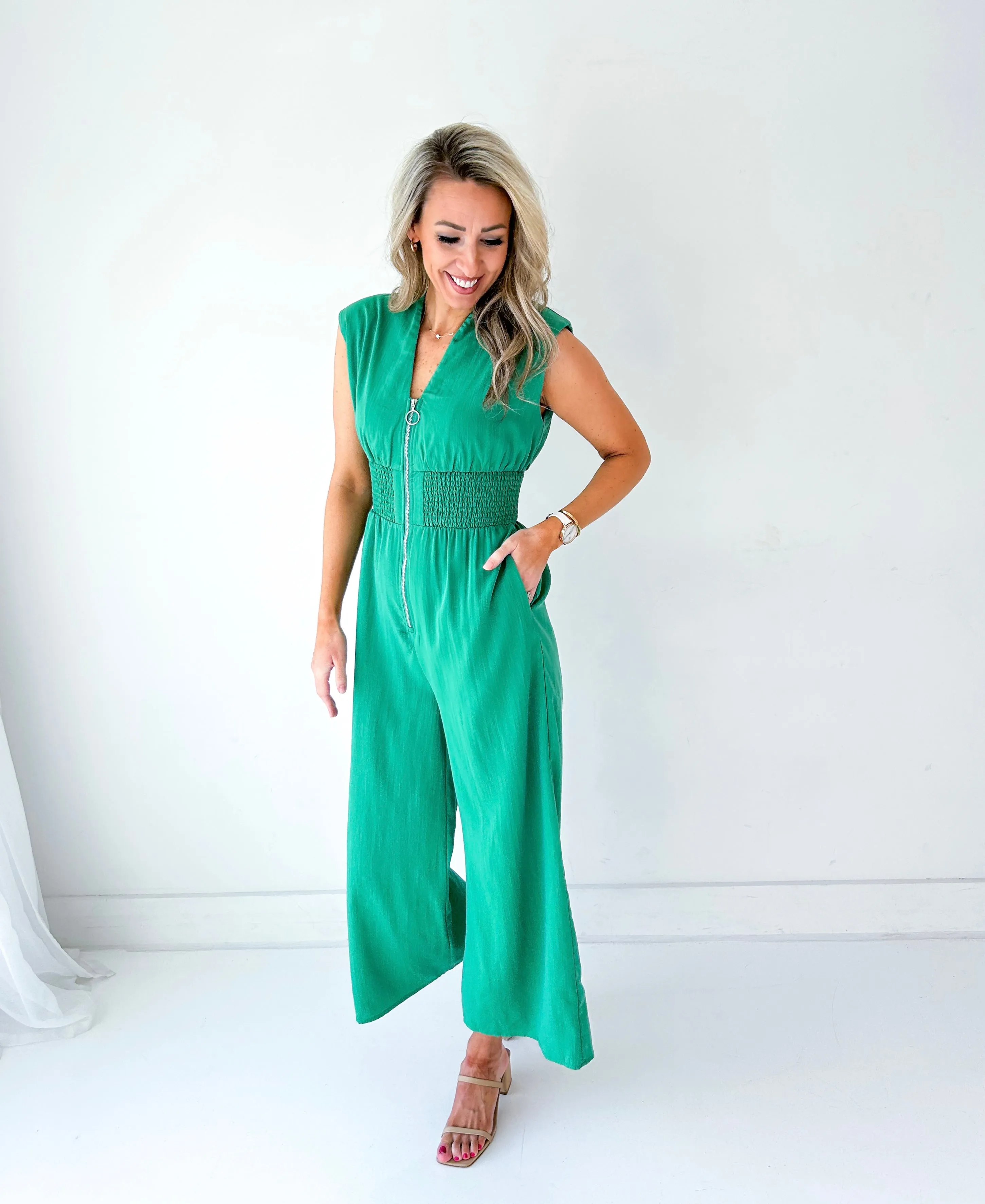 Chelsea Smocked Waist Jumpsuit