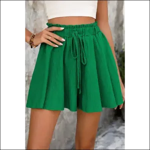 Chic Dark Green Wide Leg Shorts: High Waist ! 🐸🔥 Needful Things