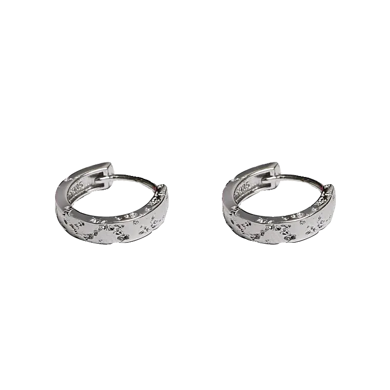 Classic Textured Hoop Earrings