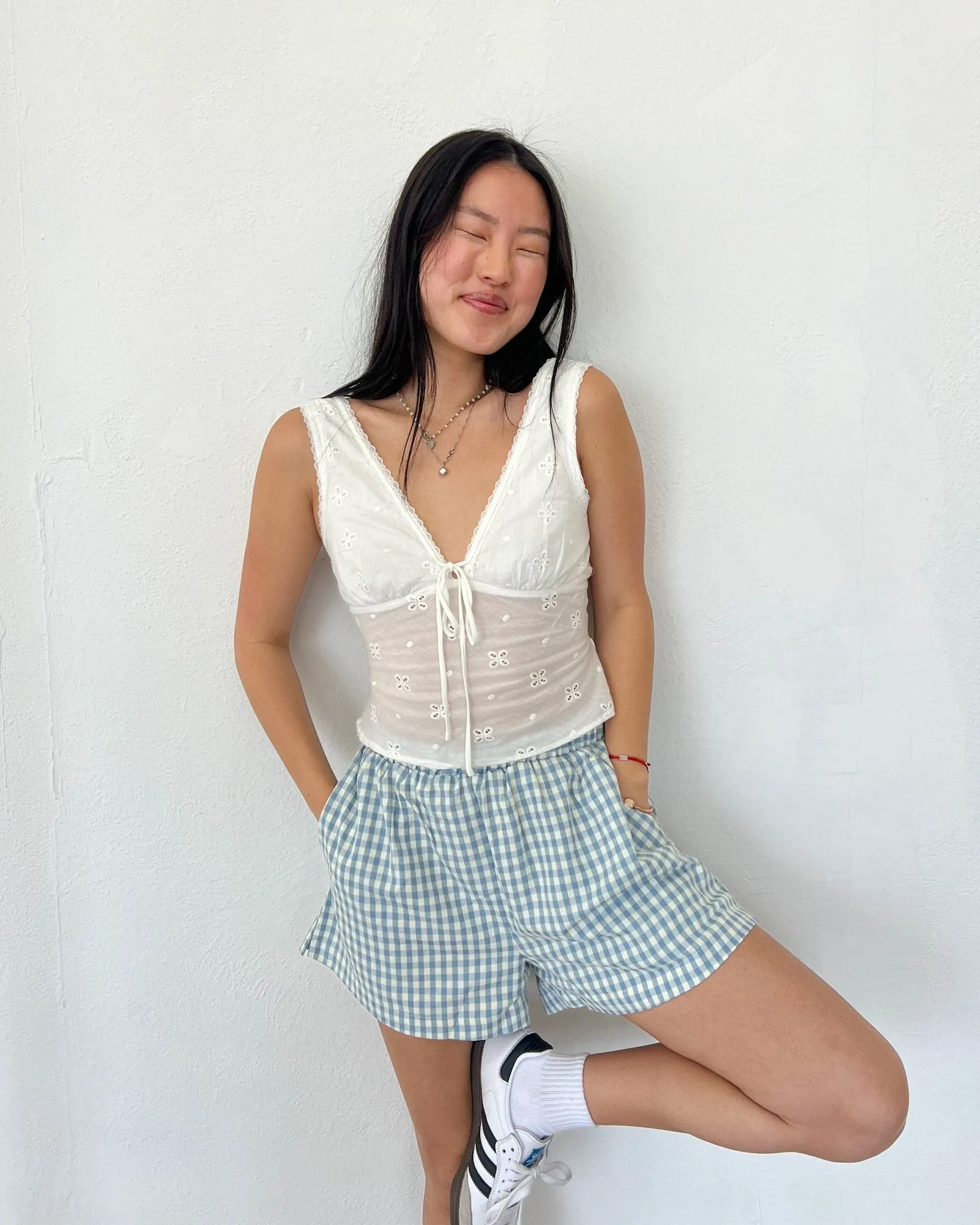 Coastal Summer Gingham Short