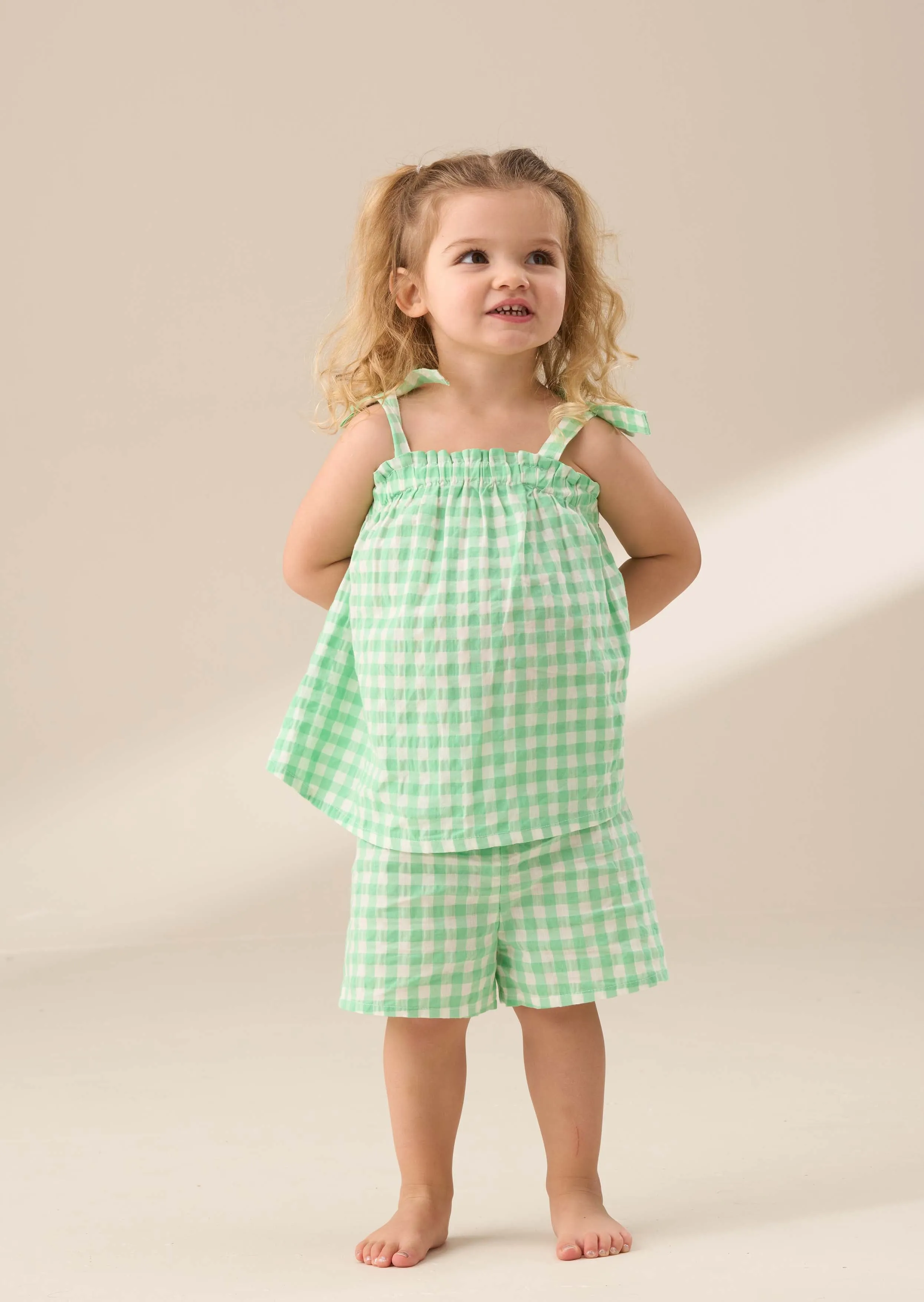 Connie Green Gingham Top and Shorts