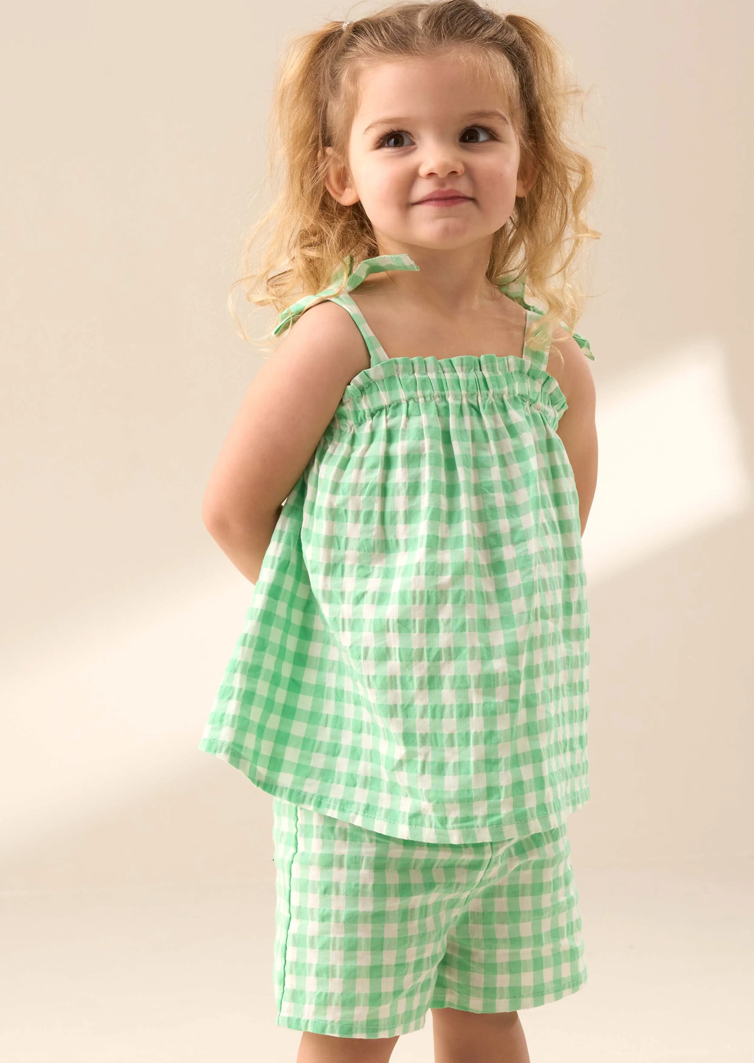 Connie Green Gingham Top and Shorts