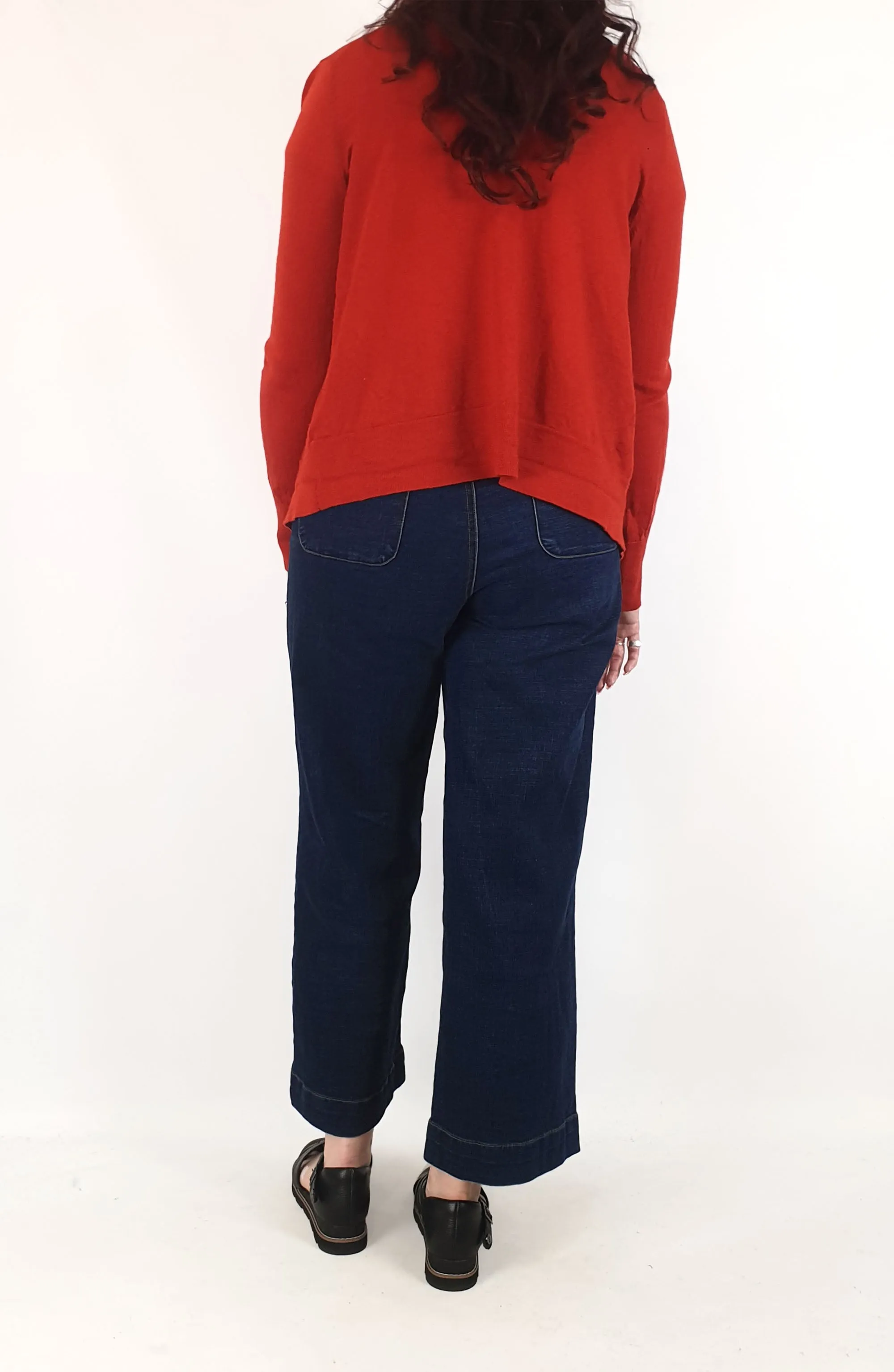COS red wool cardi size medium