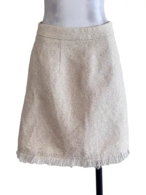 Cream Textured Skorts
