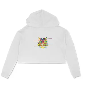 Crop Hoodie (Women) - Laser Sharp Cat (6 Colours)