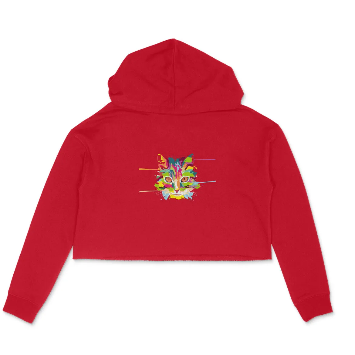 Crop Hoodie (Women) - Laser Sharp Cat (6 Colours)