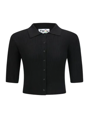 CROPPED COLLARED TEE
