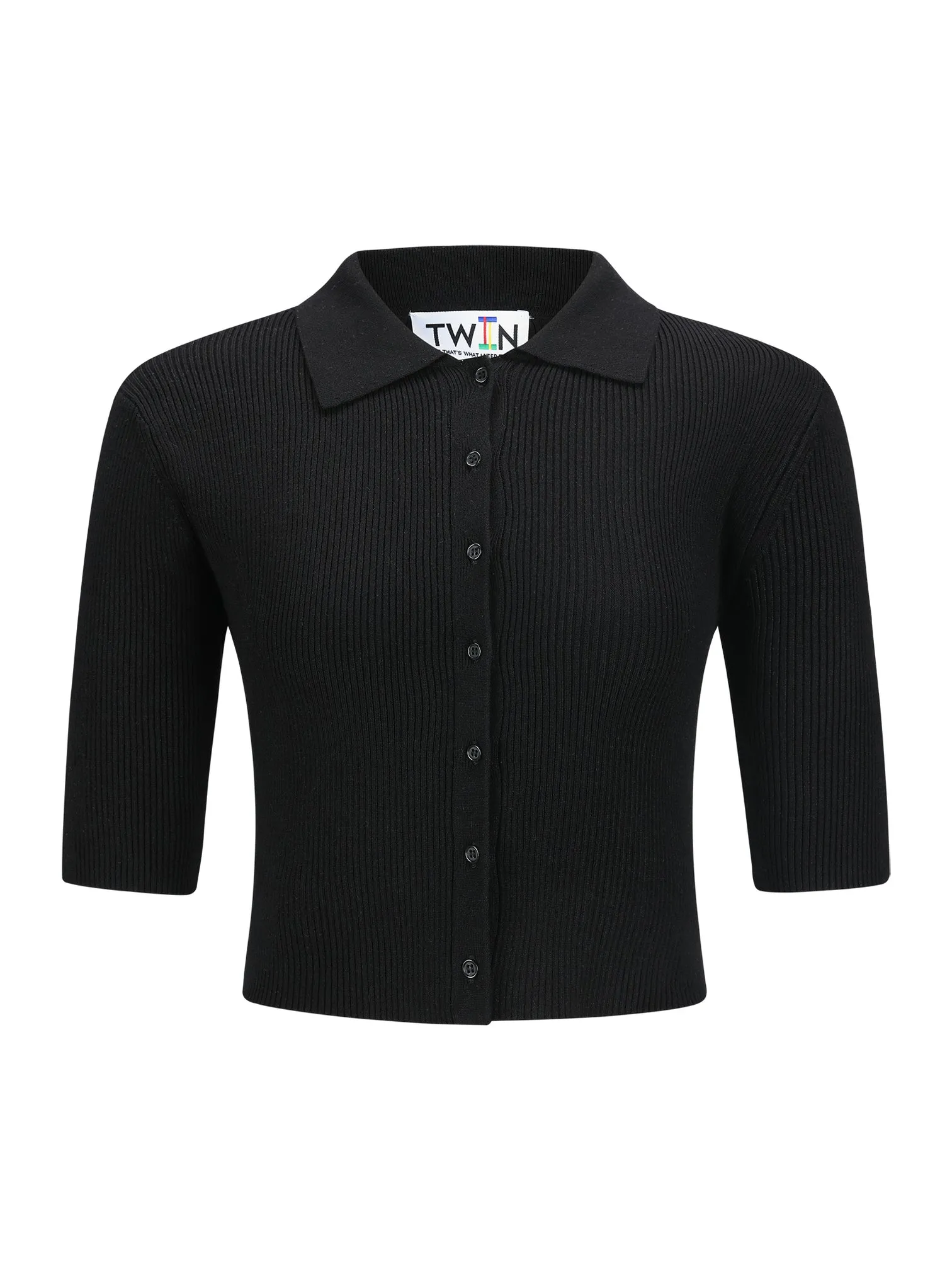 CROPPED COLLARED TEE