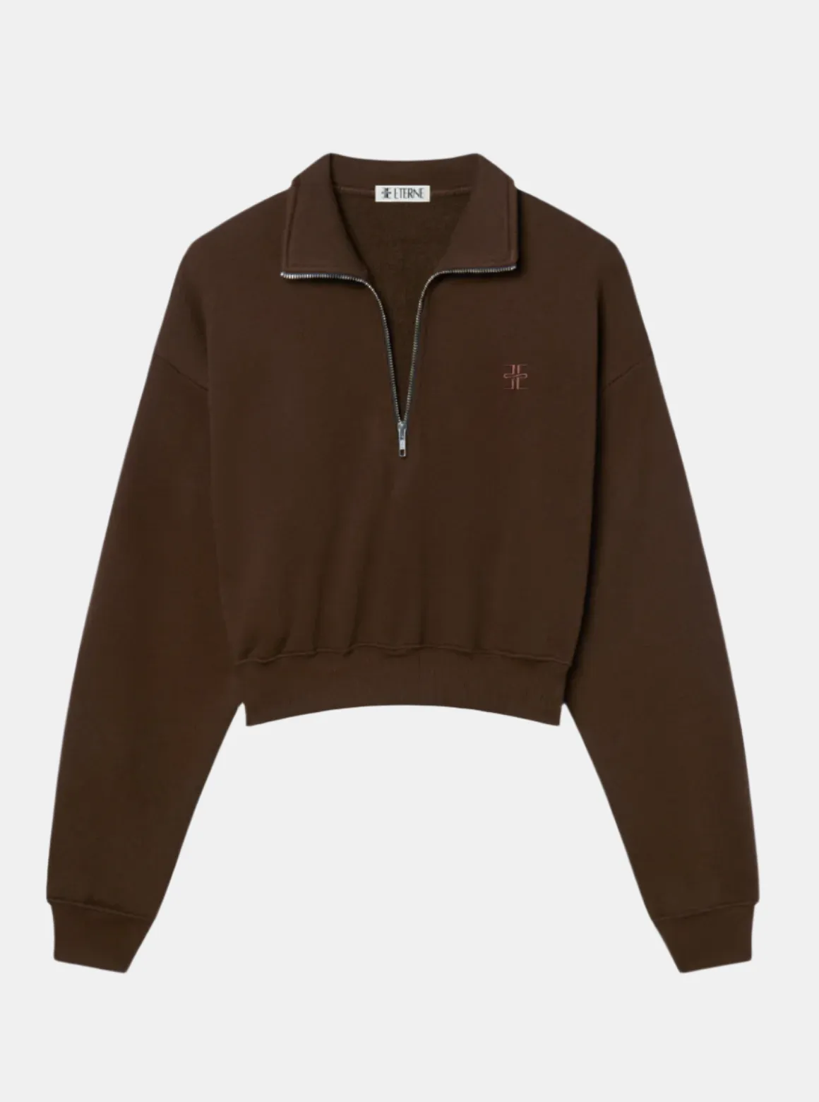 Cropped Half-zip Sweatshirt