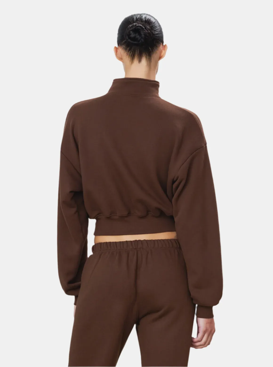 Cropped Half-zip Sweatshirt