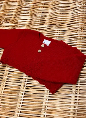 Cropped Pure Wool Cardigan