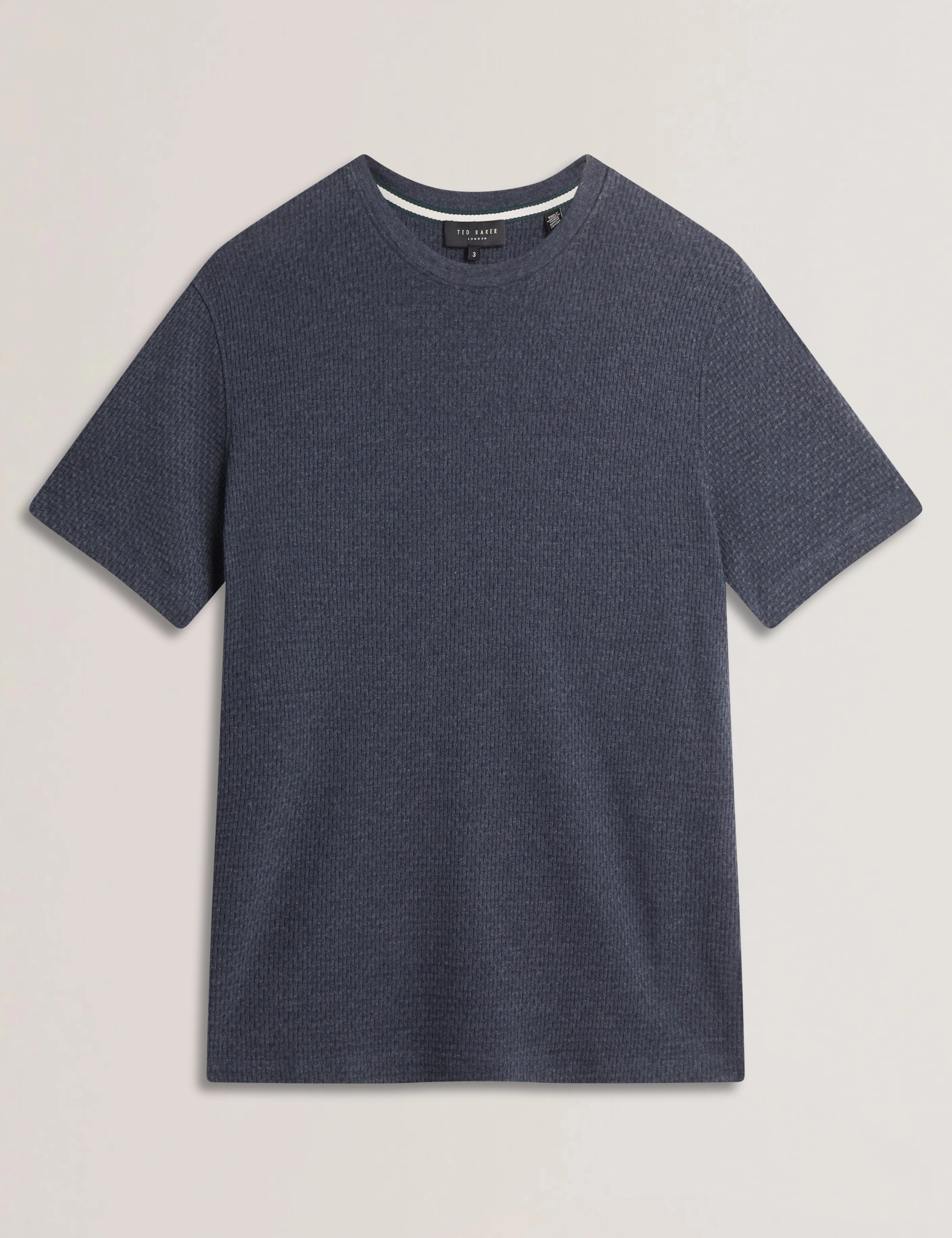 Curlys Short Sleeve Regular Textured T-Shirt Navy