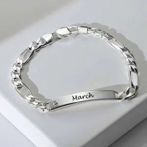 Customizable Name Bar Diamond Bracelet