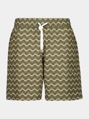 Dark Olive & Dried Moss Raio do Sol Santos Swim Shorts