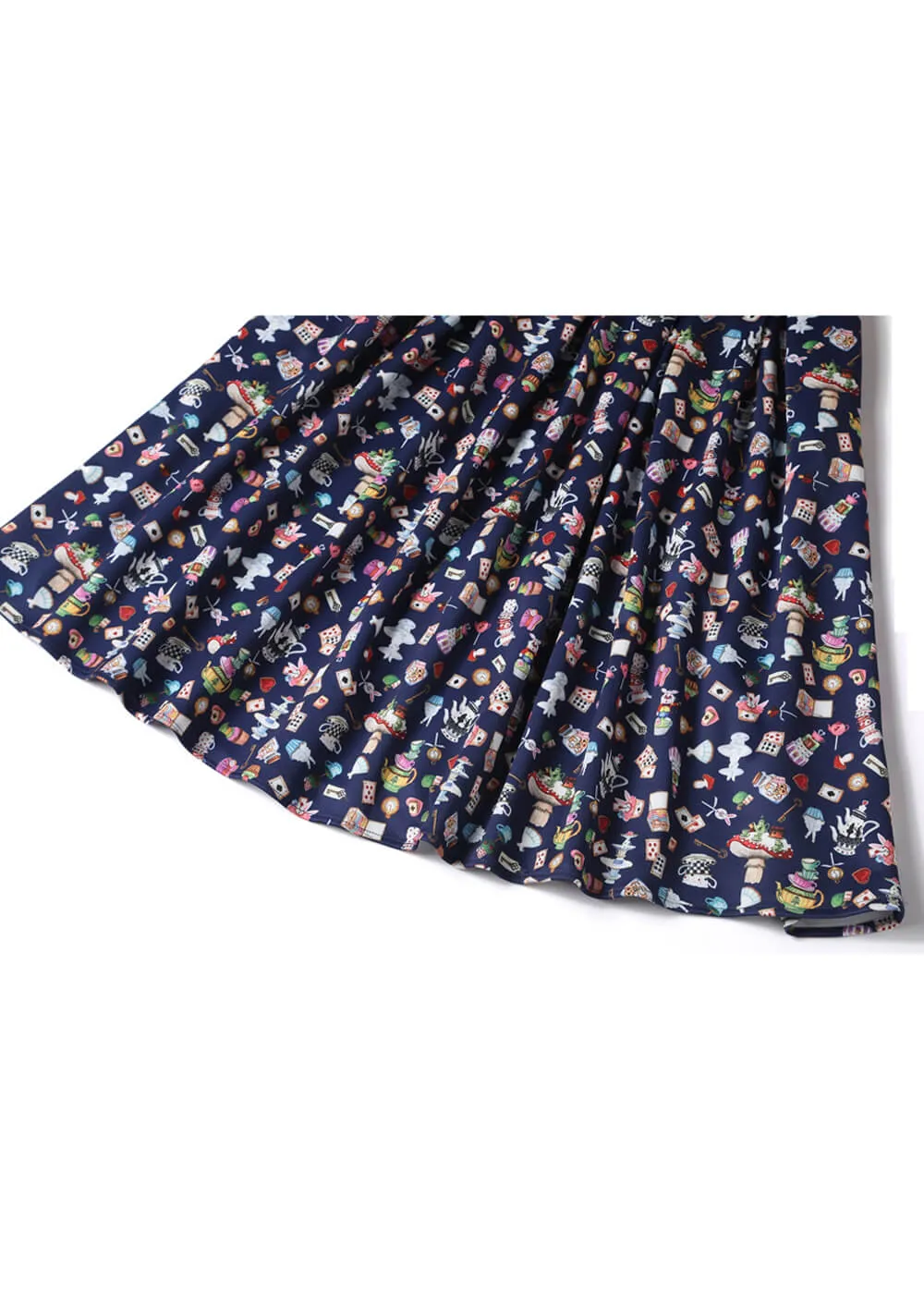 Dolly & Dotty Amanda Wonderland 50's Swing Dress Navy