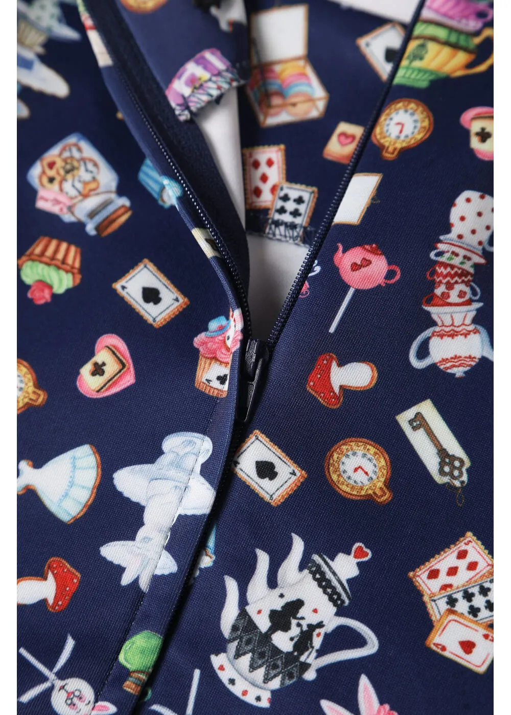 Dolly & Dotty Amanda Wonderland 50's Swing Dress Navy