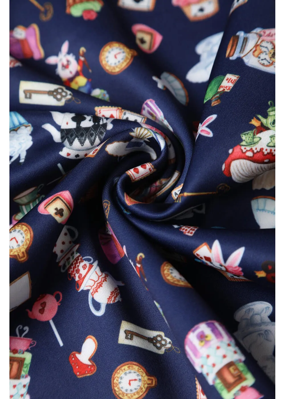 Dolly & Dotty Amanda Wonderland 50's Swing Dress Navy