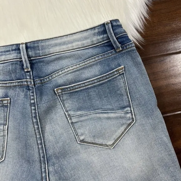 Driftwood‎ Women's Size 27 Lulu Embroidered Cut Off Denim Jean Shorts