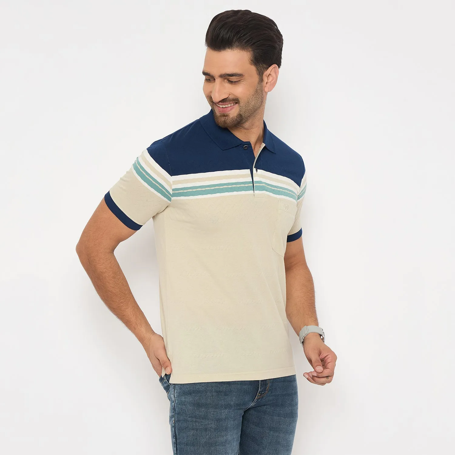 Duke Urban Men Half Sleeve Cotton Tshirt (LF7349)