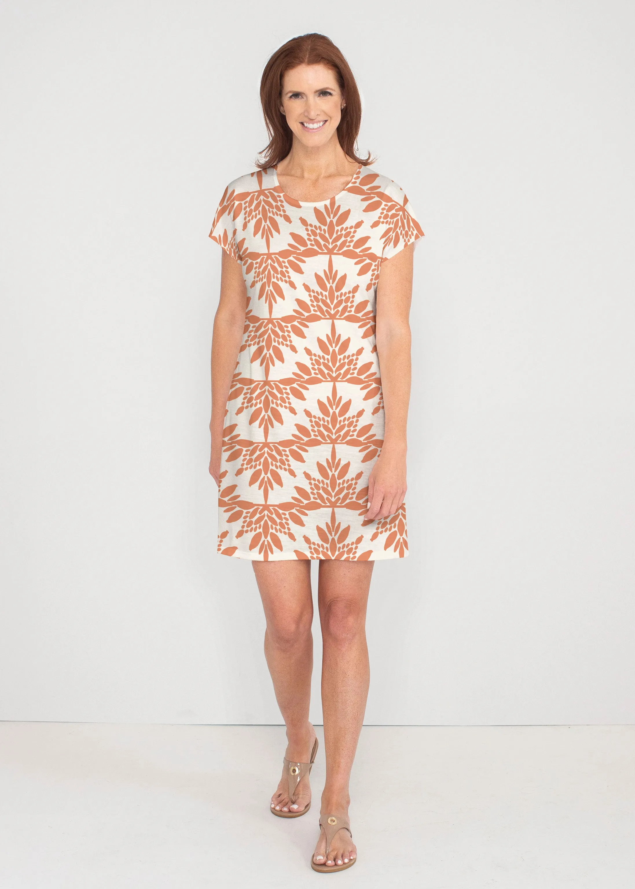 Eccentric Spice (8059) ~ French Terry Short Sleeve Crew Dress