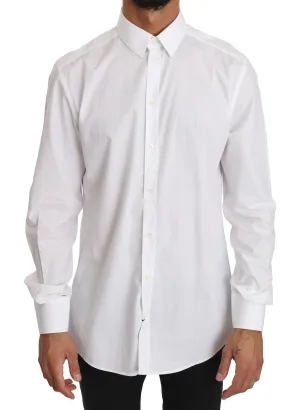Elegant Slim Fit Dress Shirt in Pure White