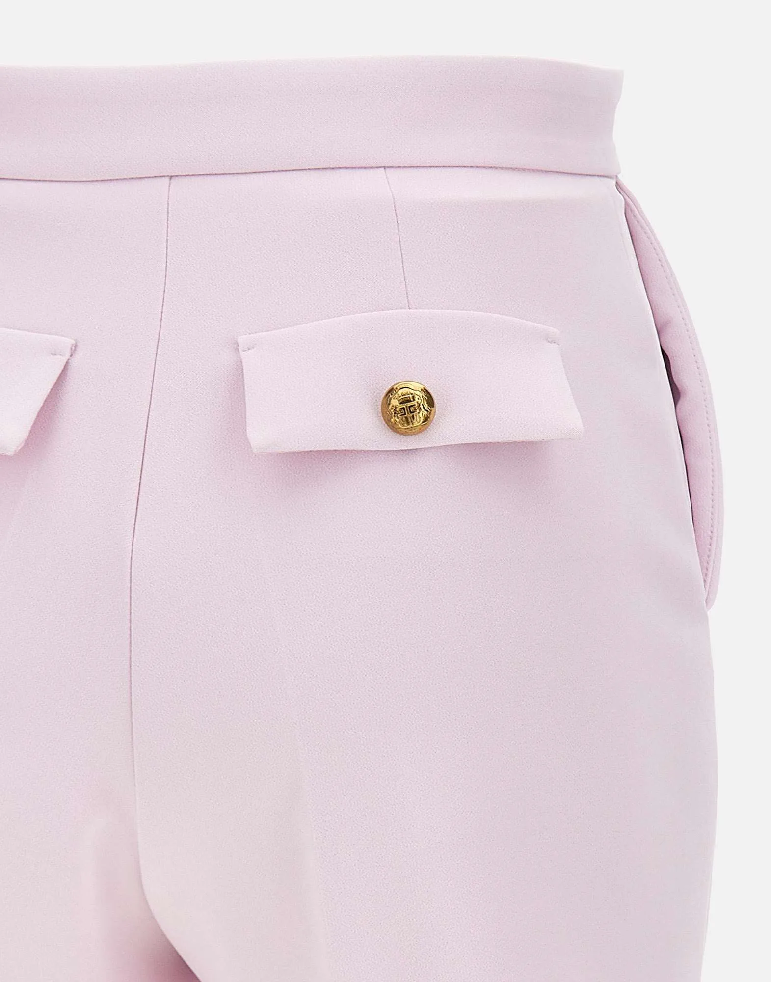 Elisabetta franchi lätt stretch crêpe baby rosa shorts