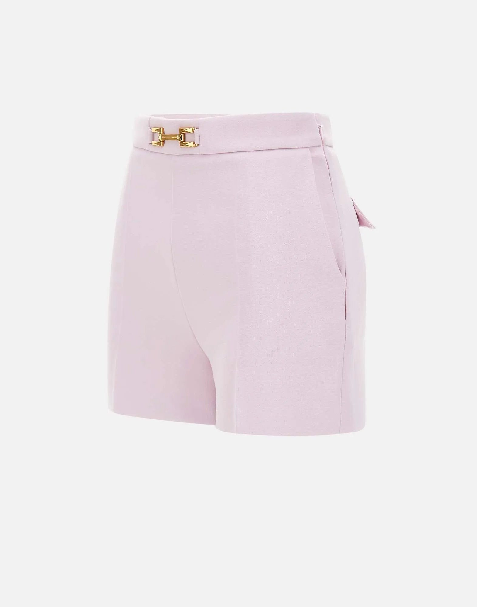 Elisabetta franchi lätt stretch crêpe baby rosa shorts