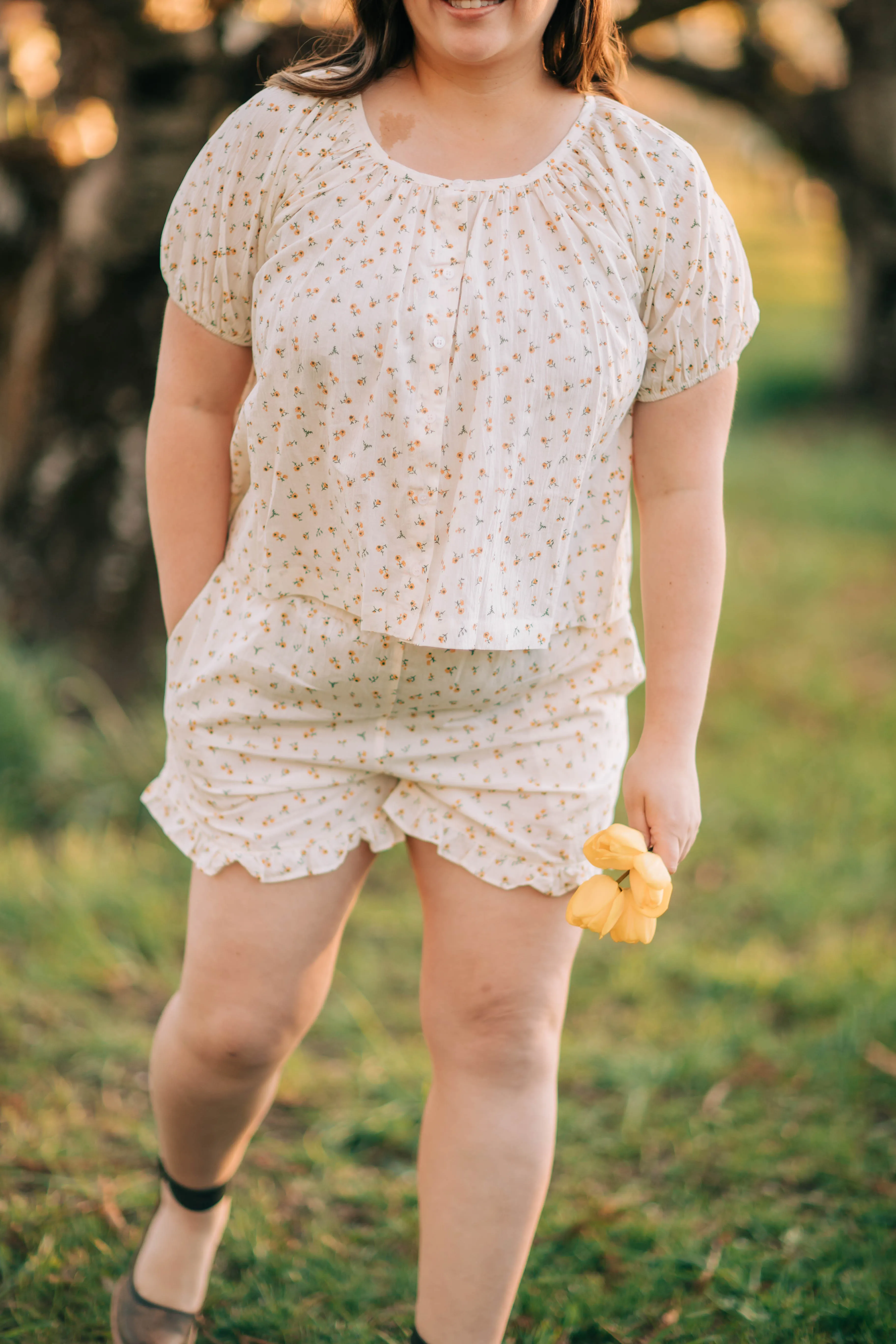 Elliana Set Top--Yellow