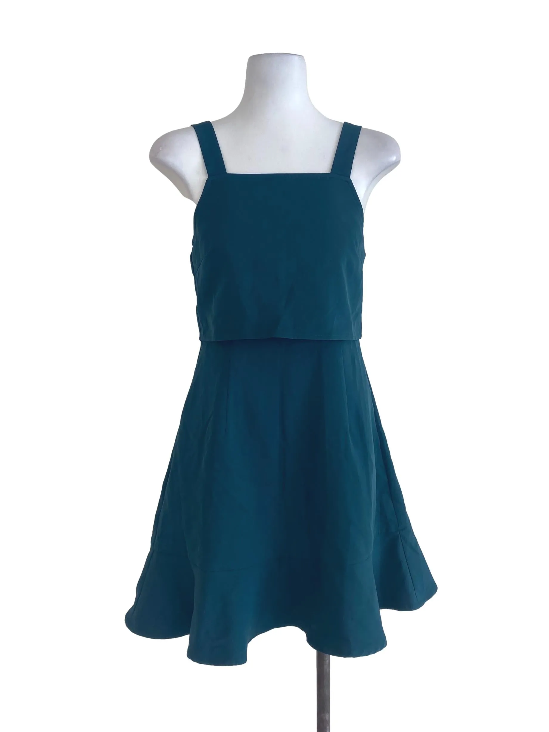 Emerald Plain Layered Dress