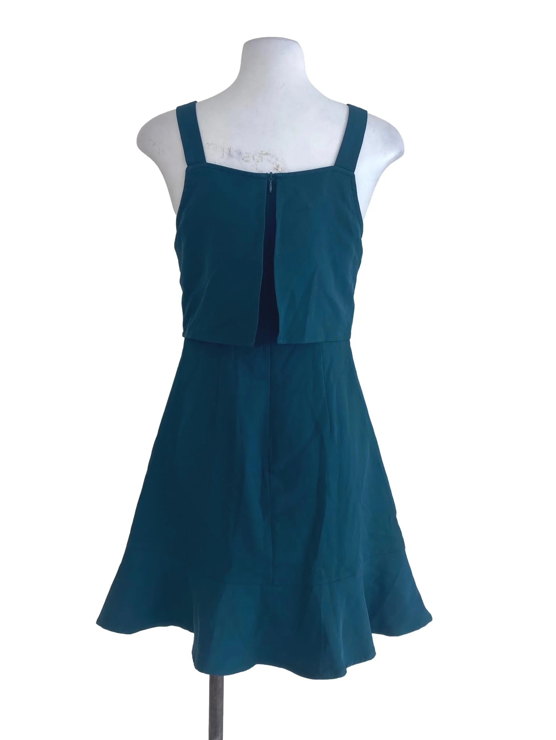 Emerald Plain Layered Dress