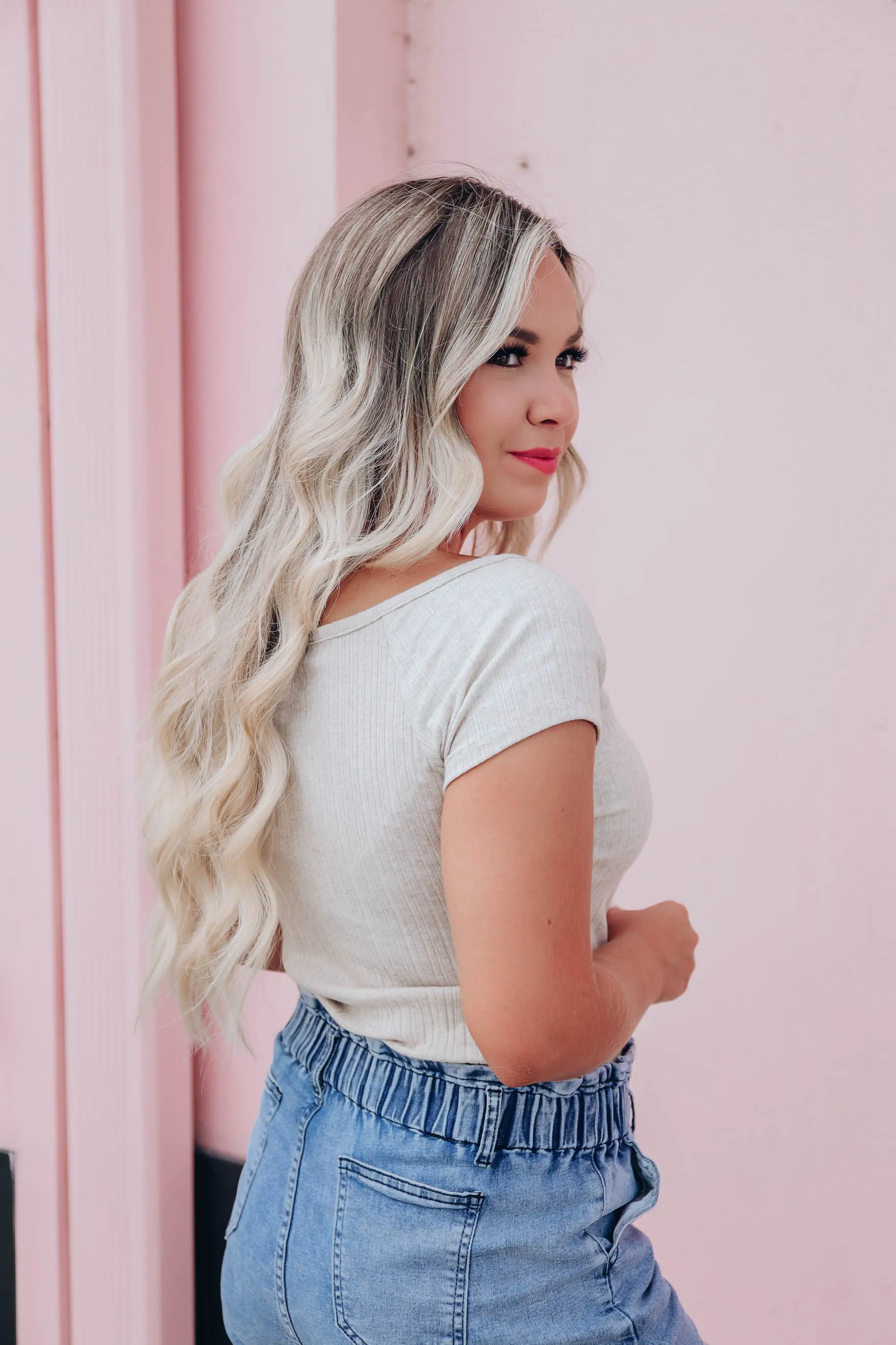 Emery Button Down Top - Oatmeal