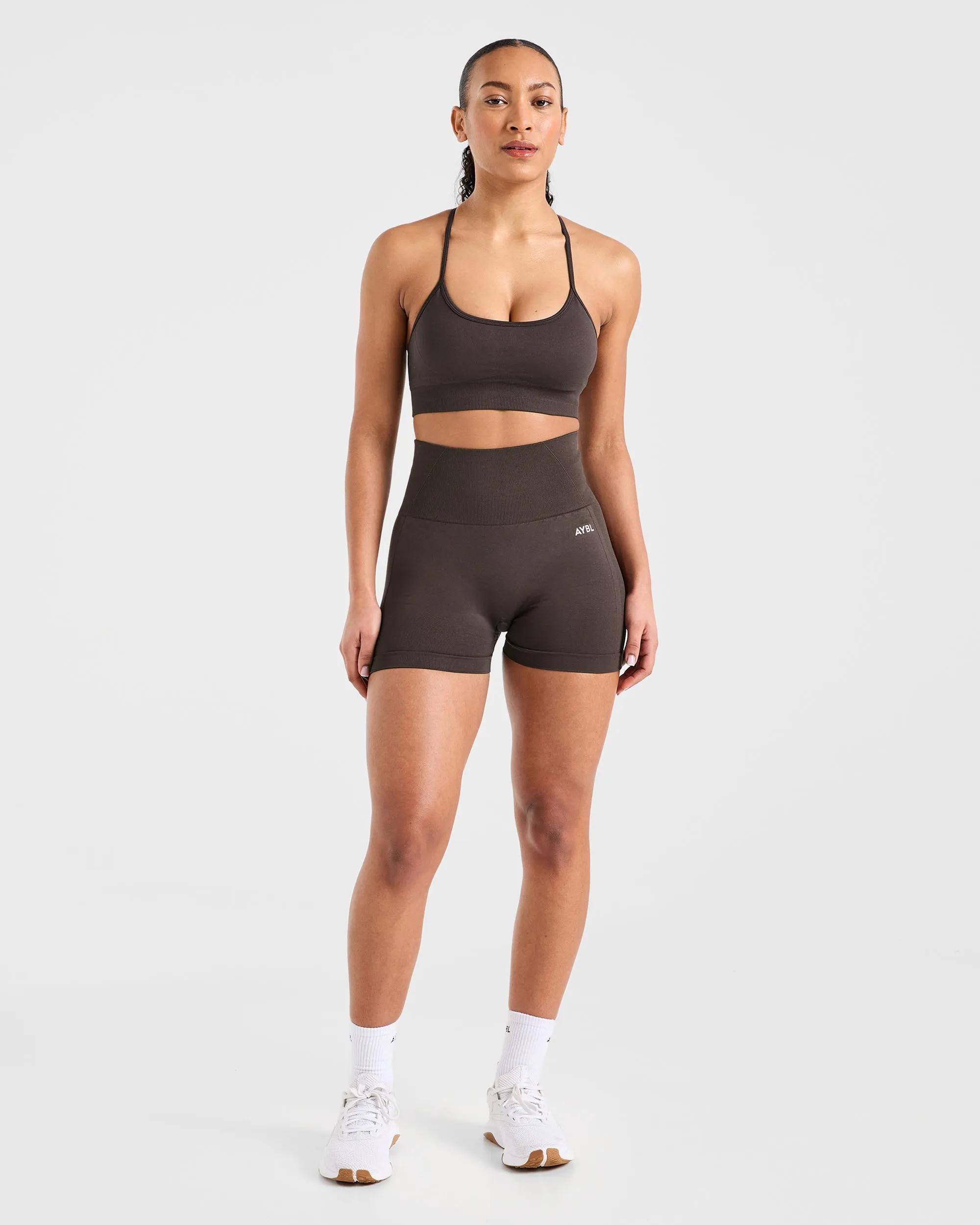 Empower Seamless Shorts - Cocoa Brown