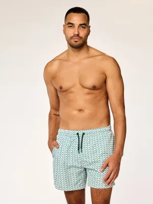 EOS - Swim Shorts • Dark Green Monogram