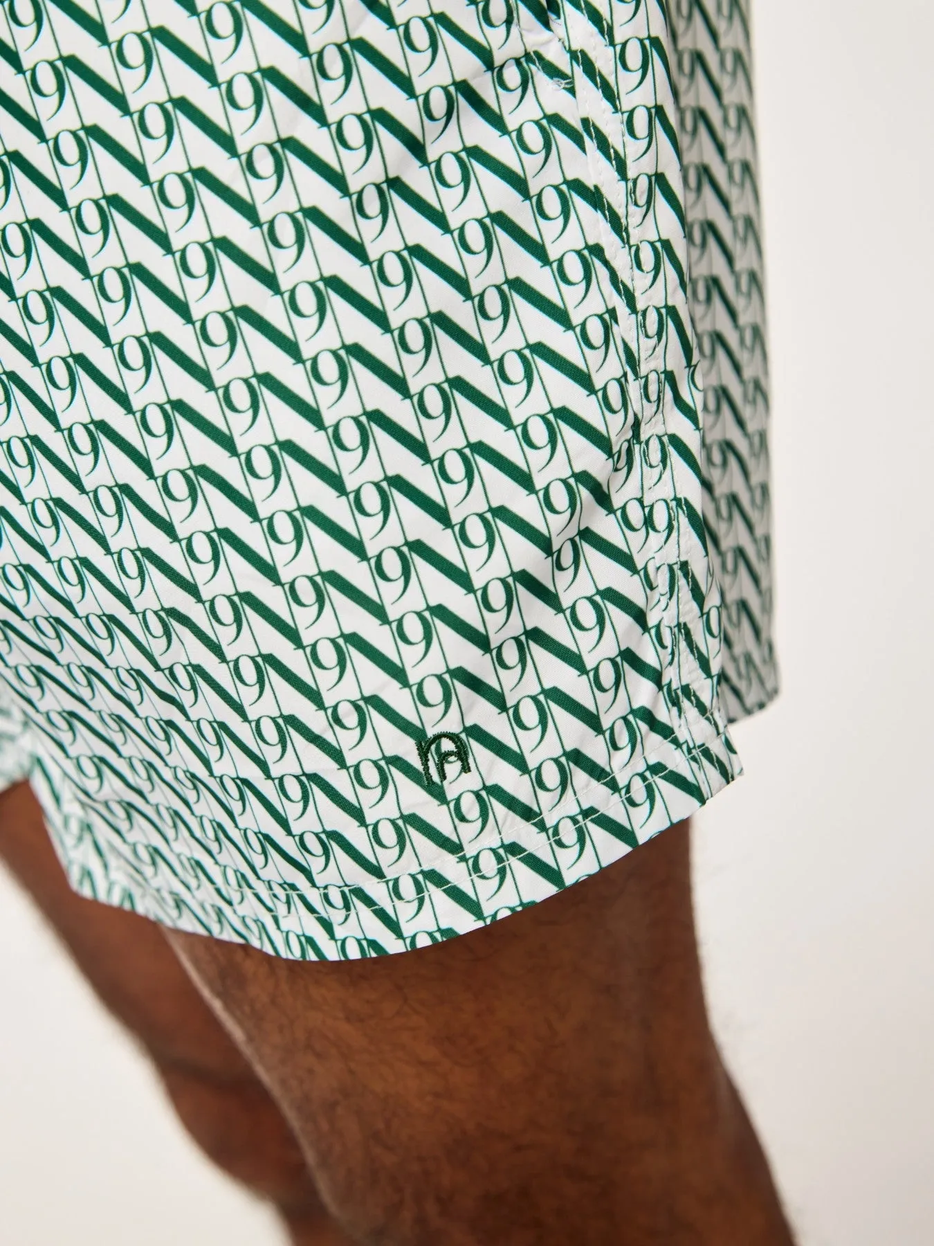 EOS - Swim Shorts • Dark Green Monogram