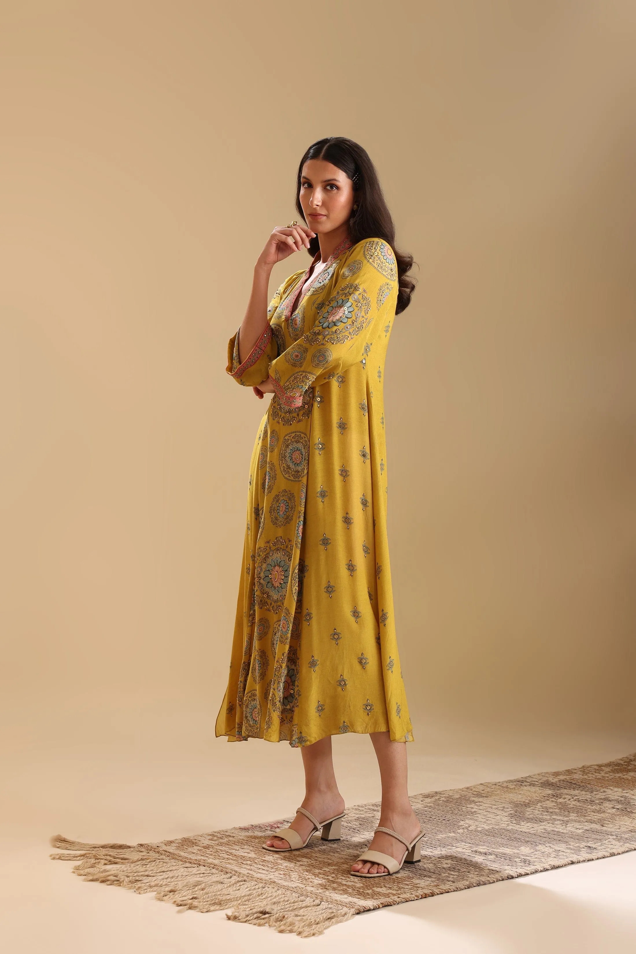 Eraya Embellished V-Neck Dress