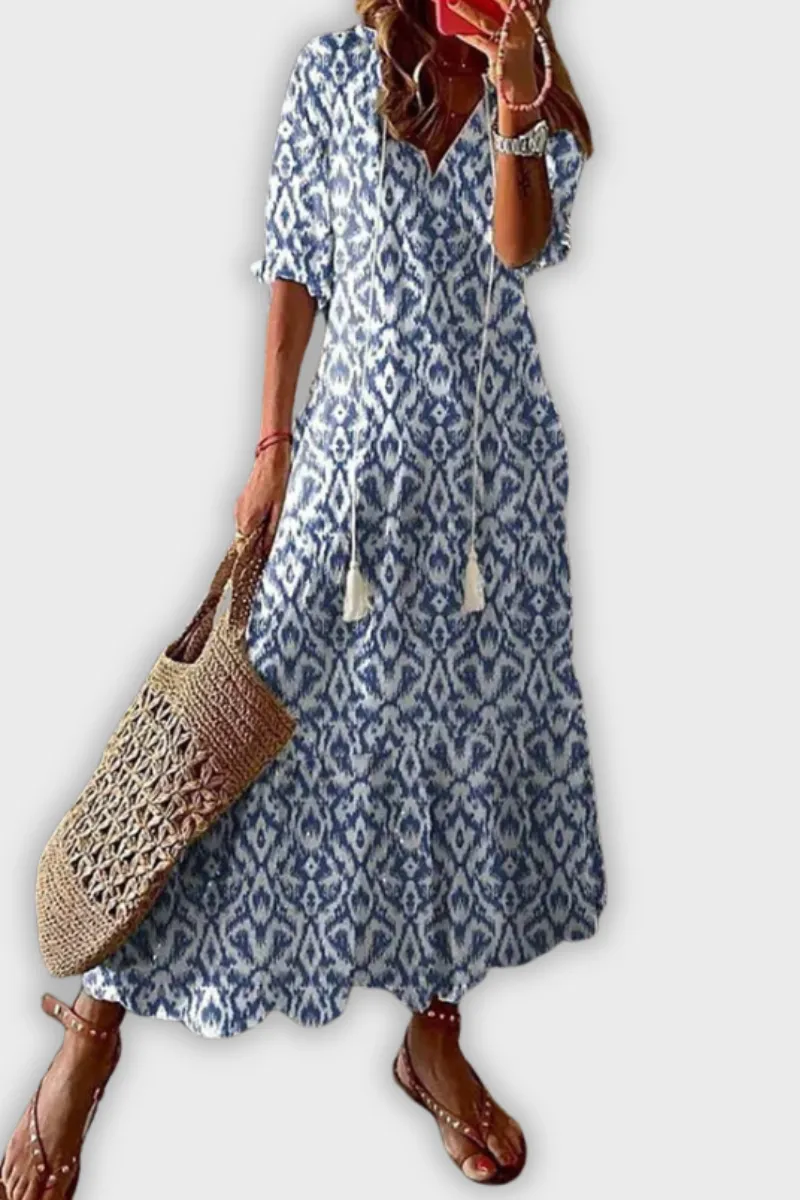 Evelyn | Elegant Boho Dress with Tummy Coverage