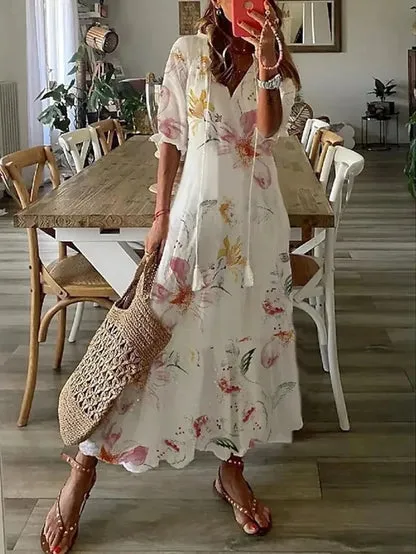Evelyn | Elegant Boho Dress with Tummy Coverage