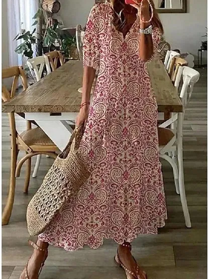 Evelyn | Elegant Boho Dress with Tummy Coverage
