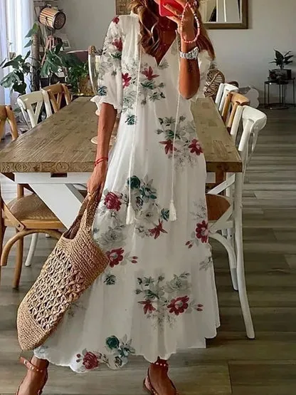 Evelyn | Elegant Boho Dress with Tummy Coverage
