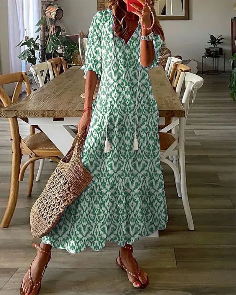 Evelyn | Elegant Boho Dress with Tummy Coverage