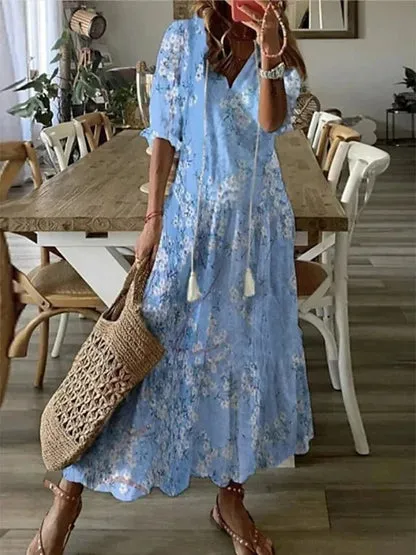 Evelyn | Elegant Boho Dress with Tummy Coverage