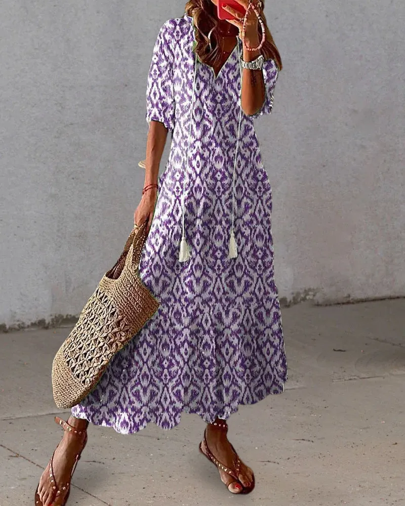 Evelyn | Elegant Boho Dress with Tummy Coverage