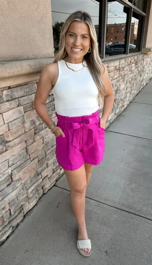 Event Planner Belted Shorts