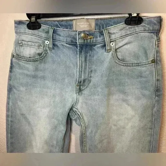 Everlane The Cropped Shortie Low Rise Organic cotton Jeans Light Wash Jean Sz 26